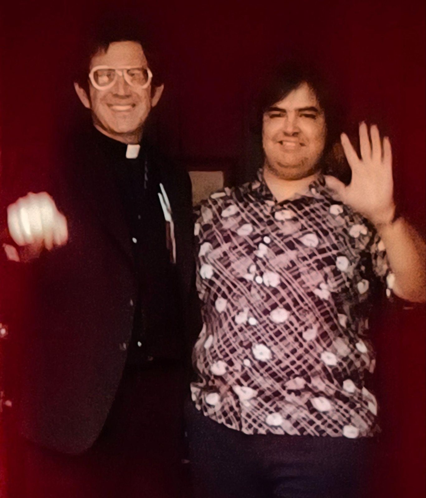 KLYT’s Rudy Grande and Archbishop Robert Sanchez (Walter Ratliff)
